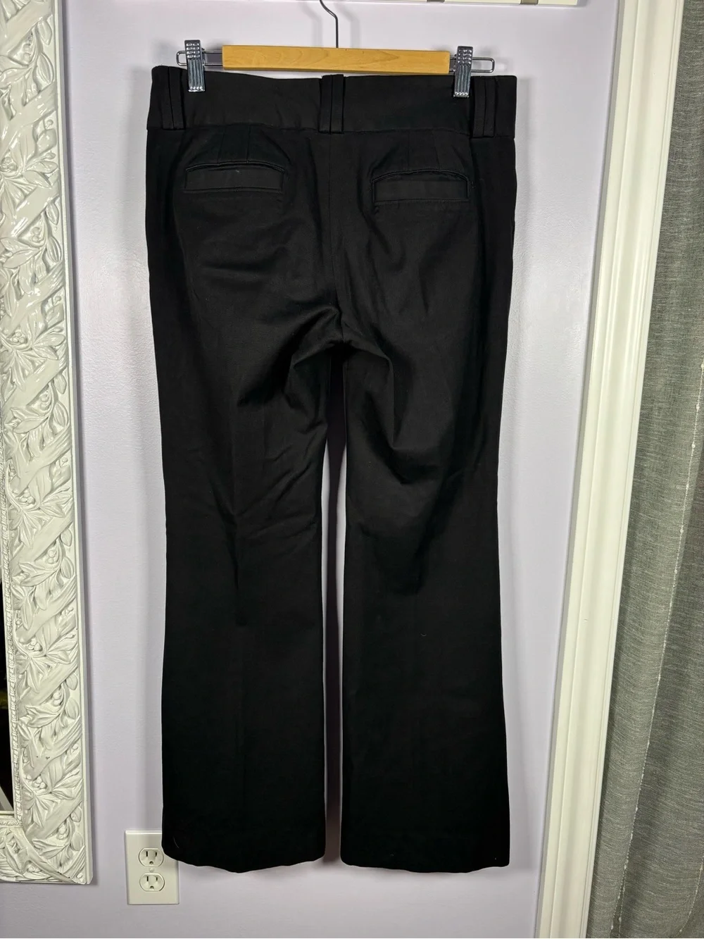 Banana Republic Black Martin Fit Stretch Comfy Chic Boot Cut Dress Pants 6 - Picture 6 of 7